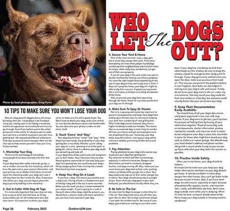 1 Outdoors 02-22 OSW page 26 Smiling Dog